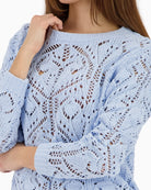 Monari openwork knit jumper chenille texture close-up – Áines Boutique
