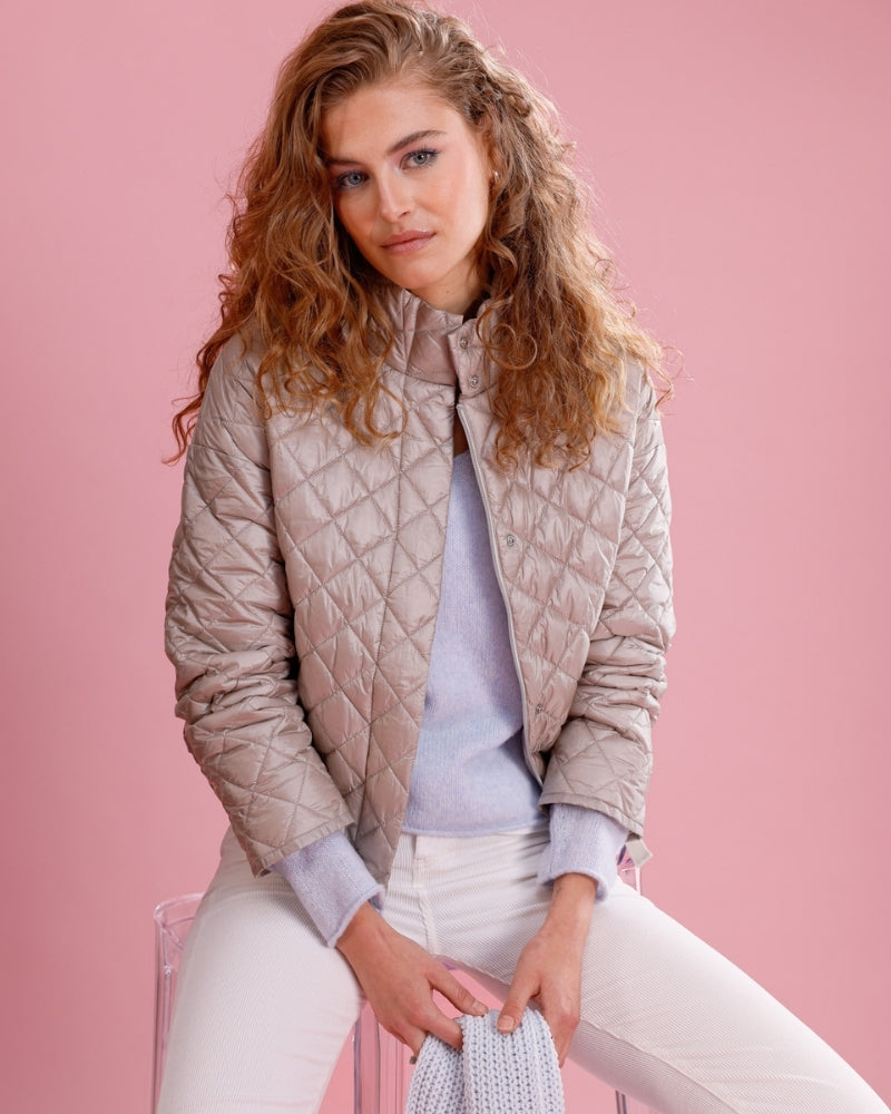 Monari everyday padded jacket in beige, ideal for layering