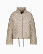 Front view of Monari padded jacket with soft neutral tone