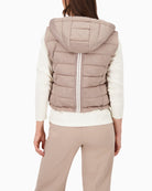 Back view showing elastic waistband and sleeveless cut