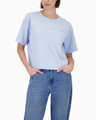 Monari rhinestone sweatshirt, woman wearing front view – Áines Boutique