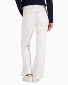 Monari straight-leg jeans with charms off white back view showing pocket detail – Áines Boutique