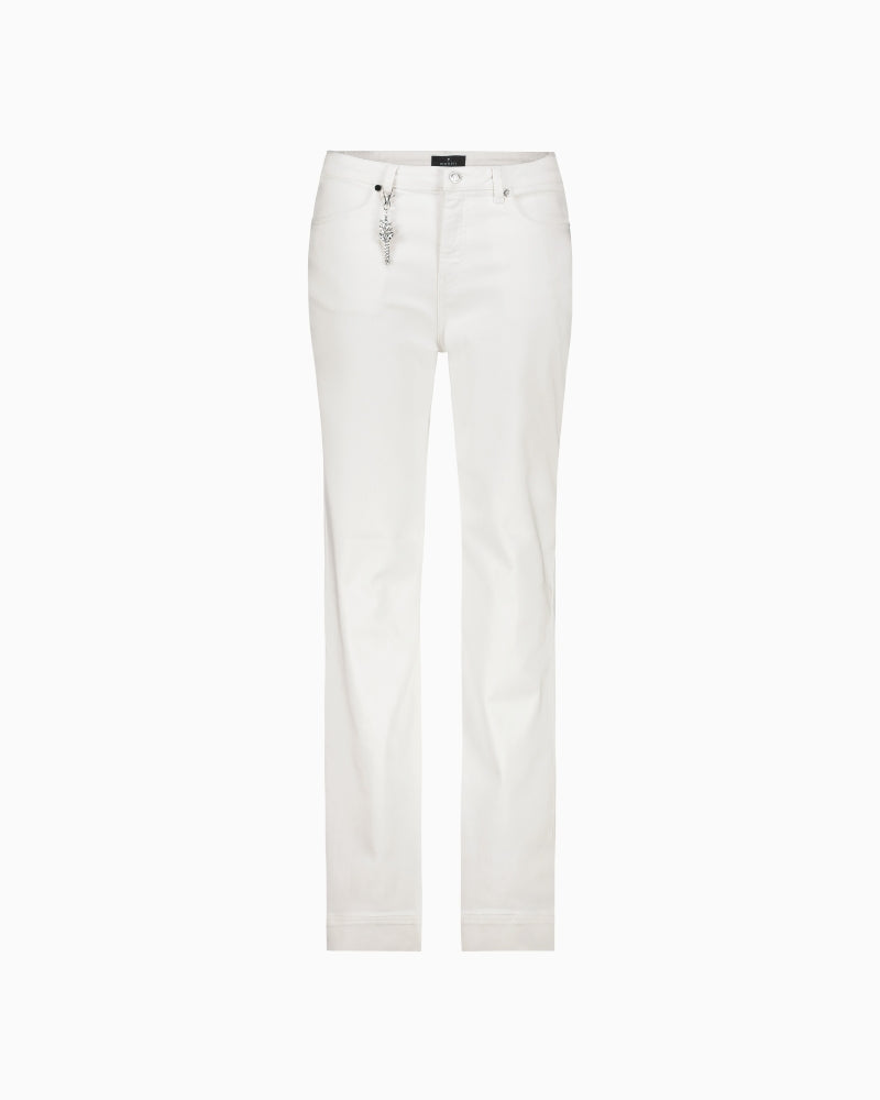 Monari straight-leg jeans with charms off white  decorative charm – Áines Boutique