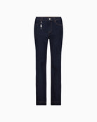 Monari straight-leg jeans with charms dark blue decorative charm detail – Áines Boutique