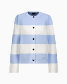 Monari striped cotton cardigan product front on white background – Áines Boutique