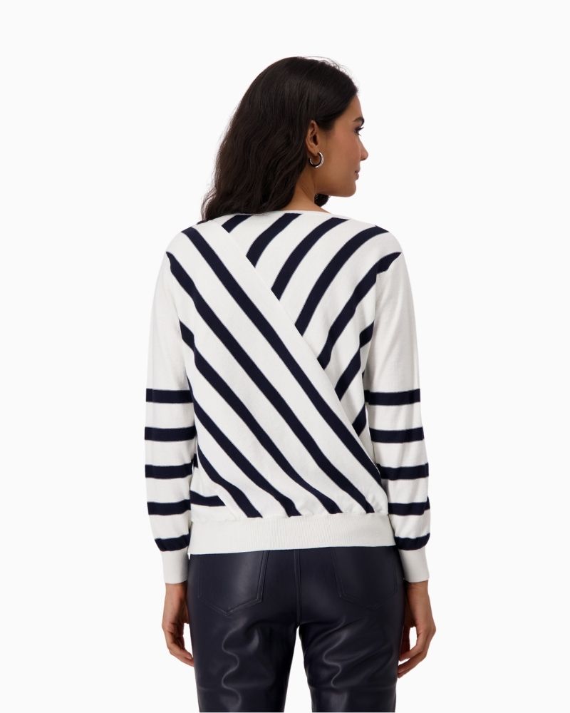 Monari - V Neck Stripe Jumper 