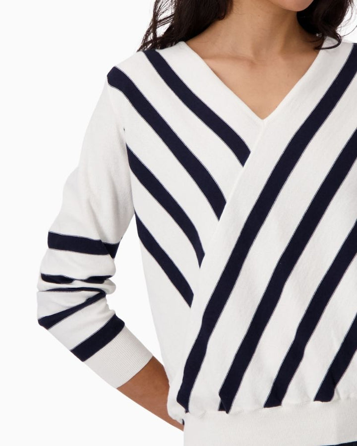 Monari - V Neck Stripe Jumper 