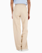 Monari wide leg drawstring trousers lightweight denim-look, woman wearing back view – Áines Boutique