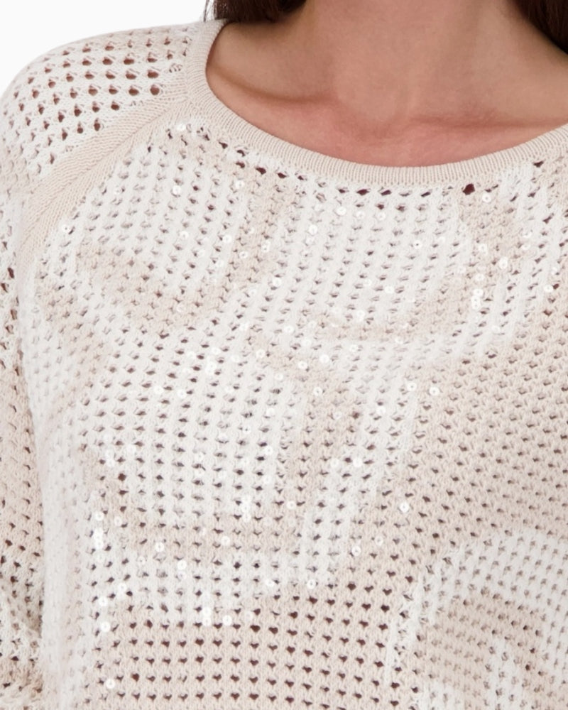 Monari Ajour Jumper knit detail – Áines Boutique
