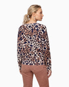 Monari Allover Leopard Print Jumper back view