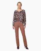 Monari Allover Leopard Print Jumper leopard pattern detail