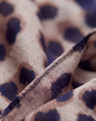 Monari Allover Leopard Print Scarf pattern detail