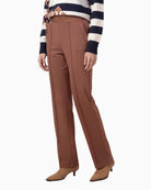 Monari Basic Straight-Fit Trousers in light brown side view