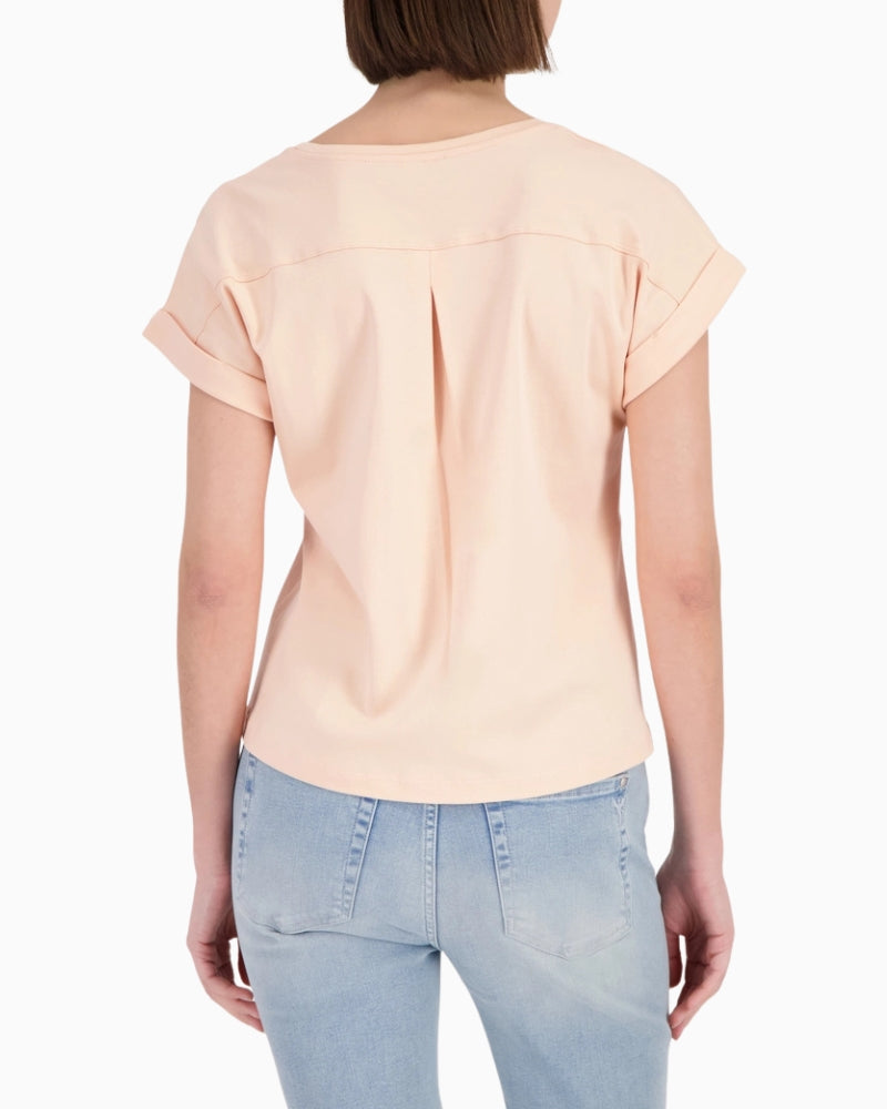 Monari Basic T-Shirt in peach back view