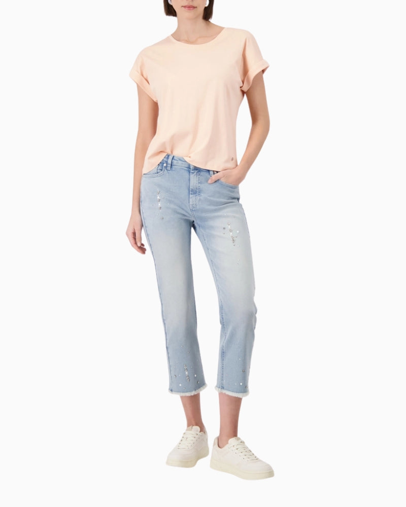 Monari Basic T-Shirt in peach front view