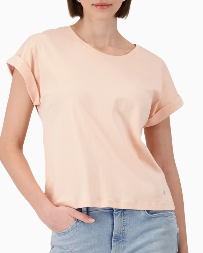 Monari Basic T-Shirt in peach front view