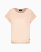 Monari Basic T-Shirt in peach full front view