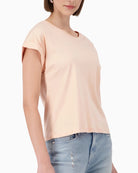 Monari Basic T-Shirt in peach side view