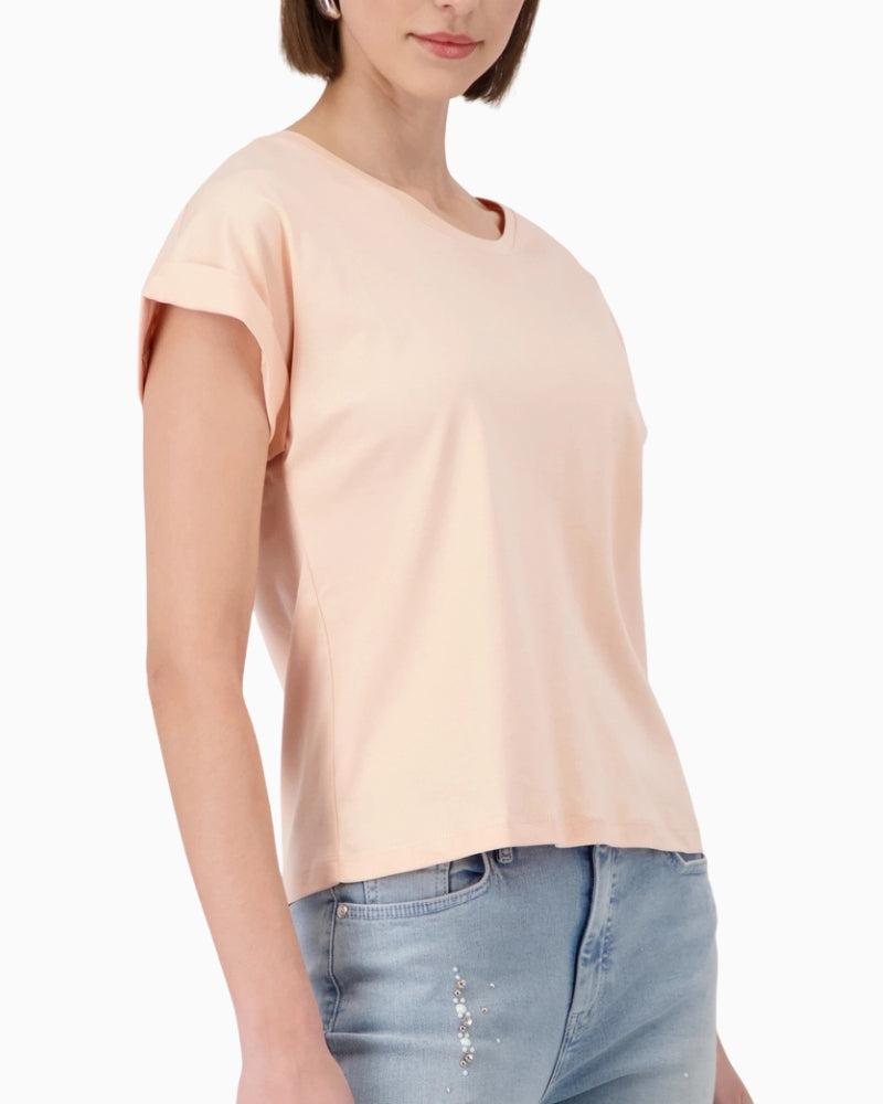 Monari Basic T-Shirt in peach side view