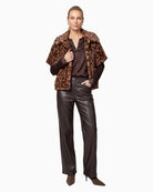 Monari Blouse in dark brown styled view
