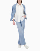 Monari Blouse with Flower Embroidery white collar detail