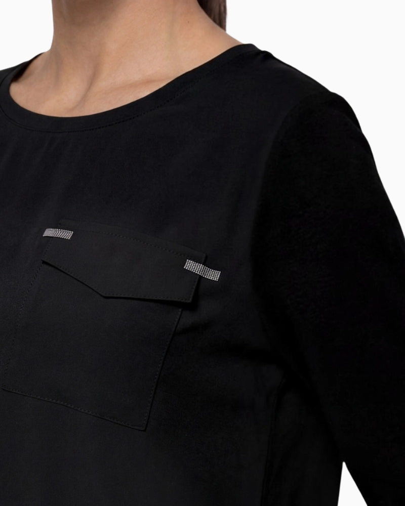 Monari Blouse with Jewellery Details in Black jewellery detail