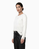 Monari Blouse with Jewellery Details in off white sleeve details