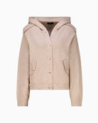 Monari Cardigan with Decorative Buttons in light beige knit detail