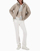 Monari knit sweater with cloud pattern inside a jacket – Áines Boutique