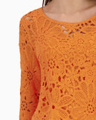 Monari cornelly crochet jumper detail close-up – Áines Boutique