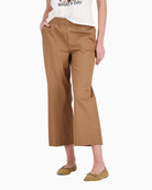 Monari Culotte Trousers in light brown front view