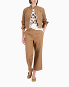 Monari Culotte Trousers in light brown front view