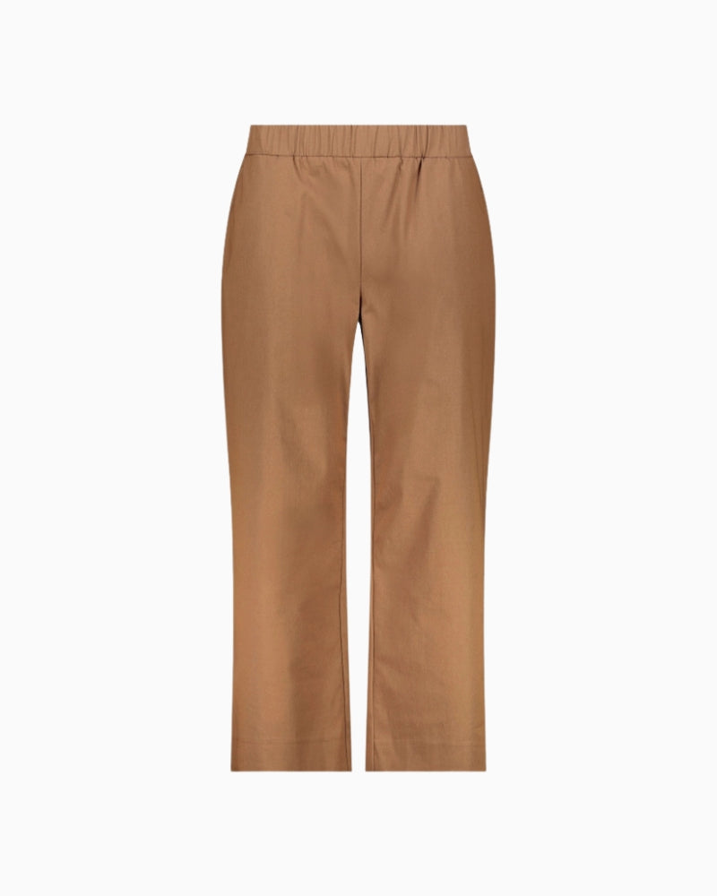 Monari Culotte Trousers in light brown full front view