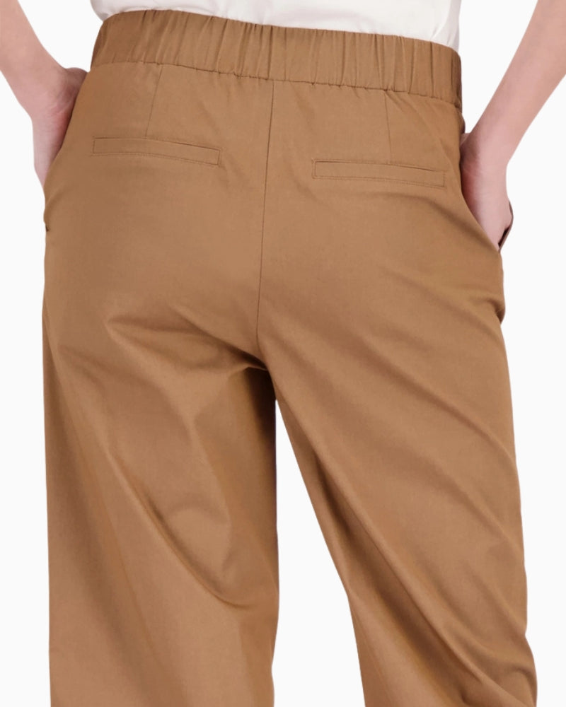 Monari Culotte Trousers in light brown pocket detail