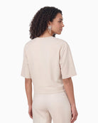 Monari Embellished Sweatshirt in Cream back view