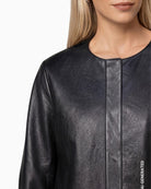 Monari Faux Leather Jacket in Black faux leather detail