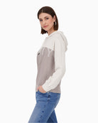 Side view showing soft cotton texture and relaxed fit