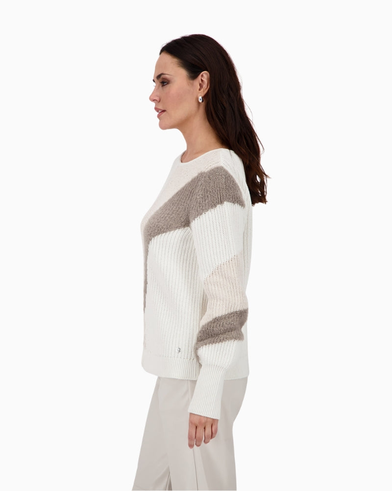 Side view showing relaxed fit and dropped shoulder