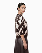 Monari Jumper in dark brown side view