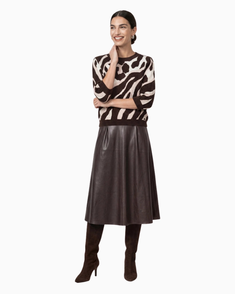 Monari Jumper in dark brown styled view