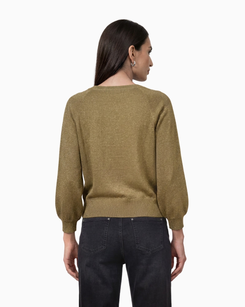 Monari Jumper in olive back view