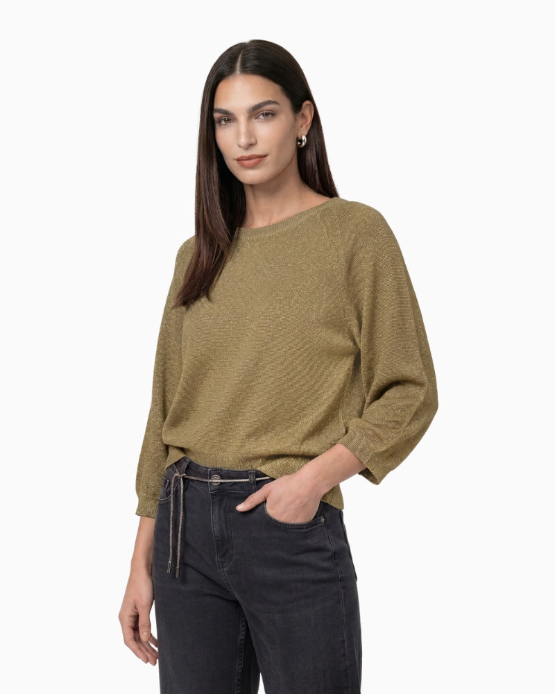 Monari Jumper in olive front view