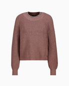 Monari Jumper with Embellished Collar in light brown embellishment detail