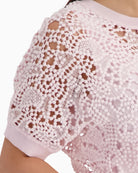 Monari Jumper with Lace Pattern in rose lace detail