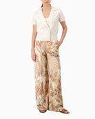 Monari Knitted Cardigan in cream front view