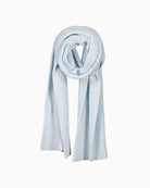 Monari knitted chenille scarf close-up of stitch pattern – Áines Boutique