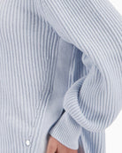 Monari knitted jumper with side slits close-up of knit texture and side slit detail – Áines Boutique