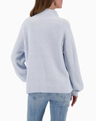 Monari knitted jumper with side slits back view on woman wearing it – Áines Boutique