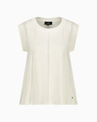 Monari Knitted Top in cream full front view