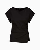 Monari Knot Detail T-Shirt in black styled detail